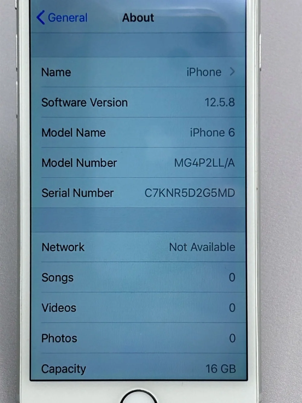 Apple iPhone 6 Silver Unlocked 16GB A1549 Excellent Battery & Condition